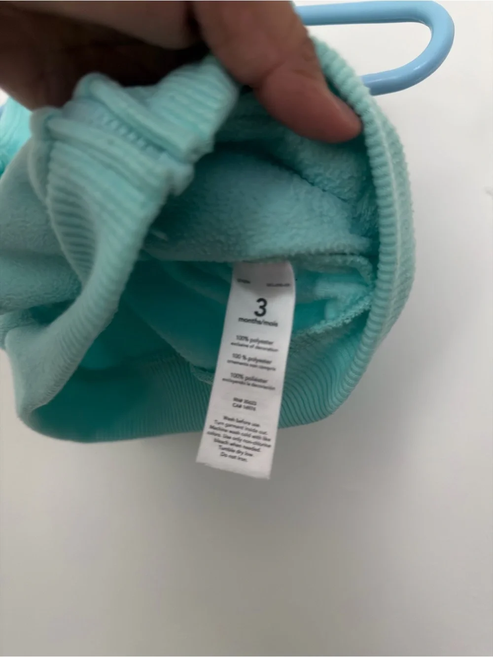 Carters 3 Months Baby Blue Comfy Hooded Bear Sleeveless Zippered Vest